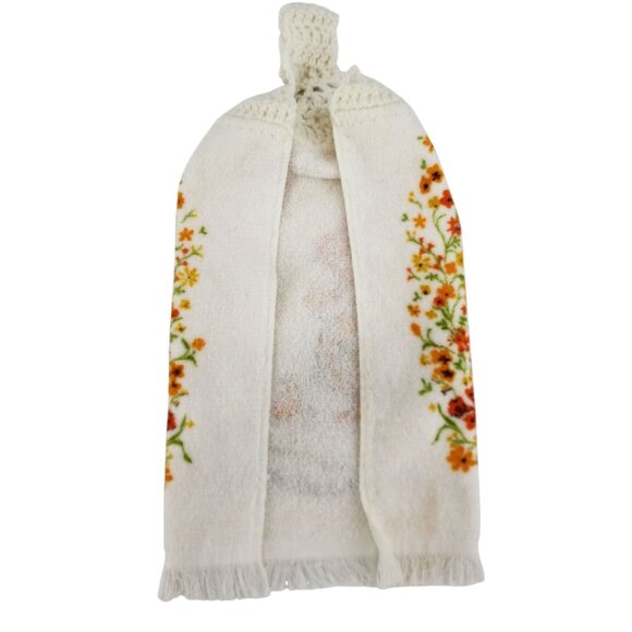 Vintage Holly Hobbie Hang Towel Floral Cat Love's A Stirrin' Hand Towel Tea - Picture 3 of 7